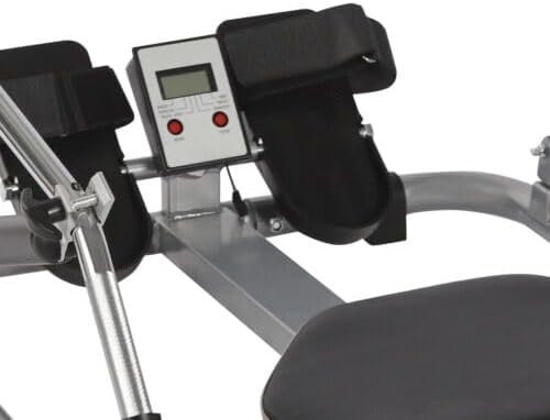 Home Rowing Machine, Hydraulic Fitness Rowing Machine, Resistance 15-55 kg, Adjustable Load Capacity 120 kg, Training Device with LCD Display for Full Body Training - QUORE