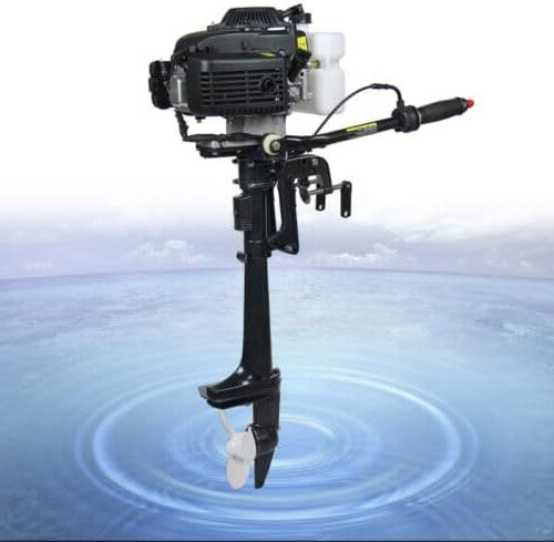 4 Stroke 4 HP Outboard Motor, Boat Motor with Air Cooling System, Petrol Engine, Outboard Motor Boat Motor, Fishing Boat, Water Cooling System - QUORE