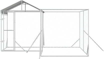 Buitenkennel – Hondenren – Dierenren – Buitenren – Kennel 4 x 4 x 2,5 m – Gegalvaniseerd Staal – Water- en UV-bestendig Dak