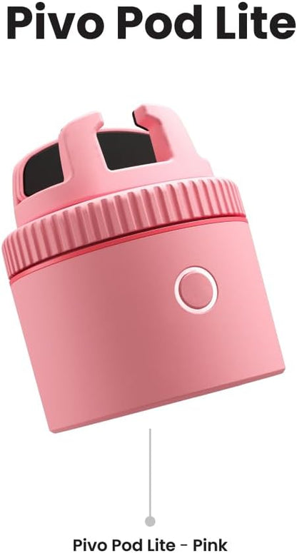 Pivo Pod Lite en houder voor smartphone met automatische sensor voor het volgen van bewegingen voor het maken van content Handsfree 360°- rotatie Video opnemen mobiele standaard - Roze