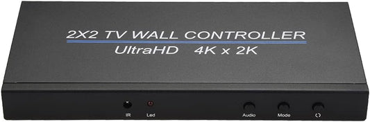 Swallows Video Wall Controller 2X2, 4K 60Hz 2x2 TV Video Wall Controller Screen Stitching Processor Splicer 2x1 3x1 1x3 1x2 4x1 1x4 HD Video Splicer voor PS4 HDTV (4K 60HZ)
