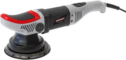 Dino KRAFTPAKET 640247 8 mm - 710 W excentrische polijstmachine met draaibeweging traploos in set met 125 mm polijstspons, 125 mm polijstschijf, tas voor auto en boot, grijs