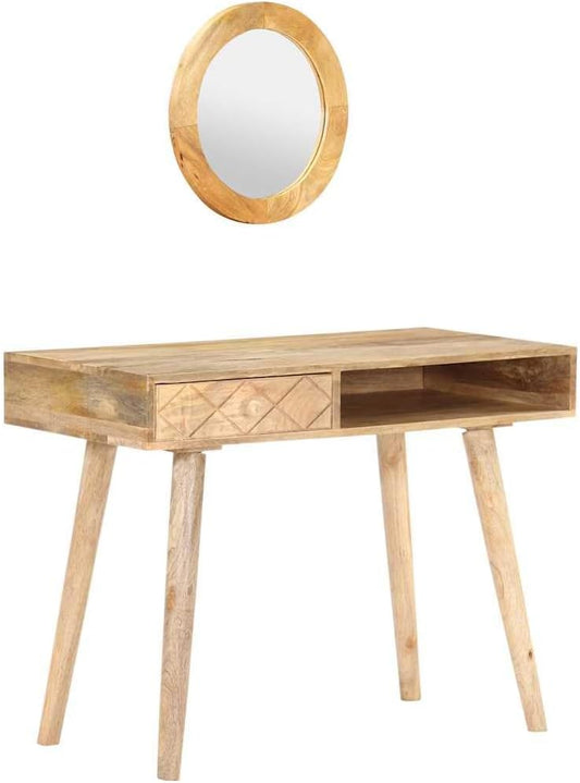 vidaXL Solid Mango Wood Dressing Table Dressing Table Dressing Table Dressing Table Make-Up Make-Up Dressing Table Furniture