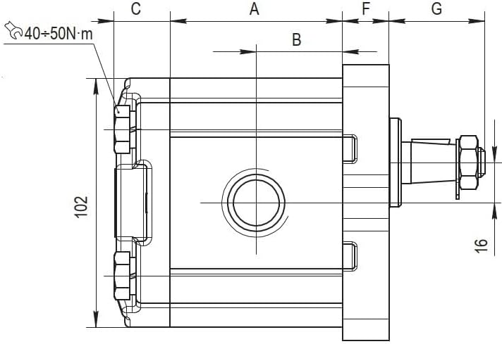 Hydraulische pomp, 18,75 l/min, astype - conisch 1:8, poorttype: GAS (BSP)