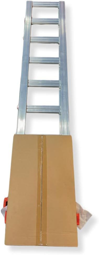 Dakladder, lengte 4,65 m, eenvoudig te installeren, 2 verlengingen van 2,00 m + 1 haak van 0,65 m, met wielen 120 mm, volledig van aluminium, zeer licht, 12 kg, belastbaarheid tot 150 kg