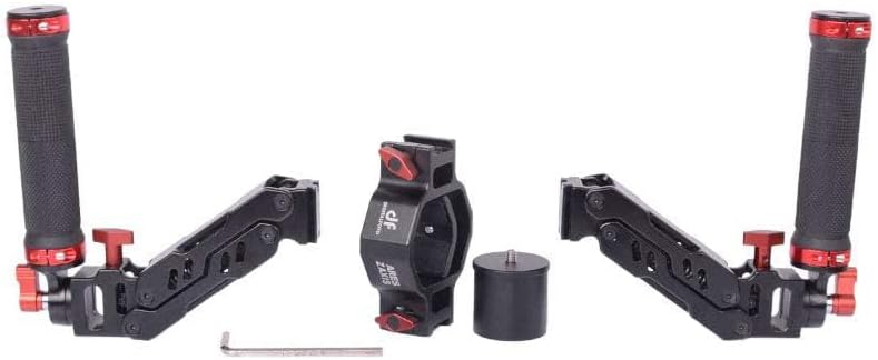 DF DIGITALFOTO ARES Z-as veer dubbele handgreep, flexibele demping afneembare dubbele handgreep gimbal, compatibel met ZHIYUN Crane 2 MOZA FEIYU DJI Ronin S/S2/RS3/RS3 Pro 3-assige gimbal