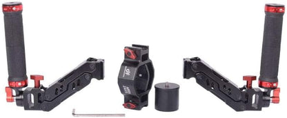 DF DIGITALFOTO ARES Z-as veer dubbele handgreep, flexibele demping afneembare dubbele handgreep gimbal, compatibel met ZHIYUN Crane 2 MOZA FEIYU DJI Ronin S/S2/RS3/RS3 Pro 3-assige gimbal
