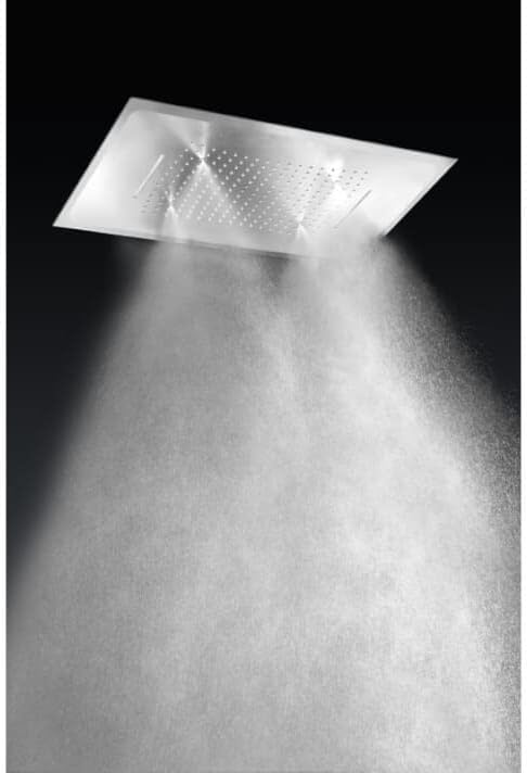 Inbouwdouche – Doucheset – Douchekop – Plafonddouche – Thermostaatkraan – Extra Platte Rechthoekige Douchekop 48x59 cm – Massief Messing Met Chromen Afwerking