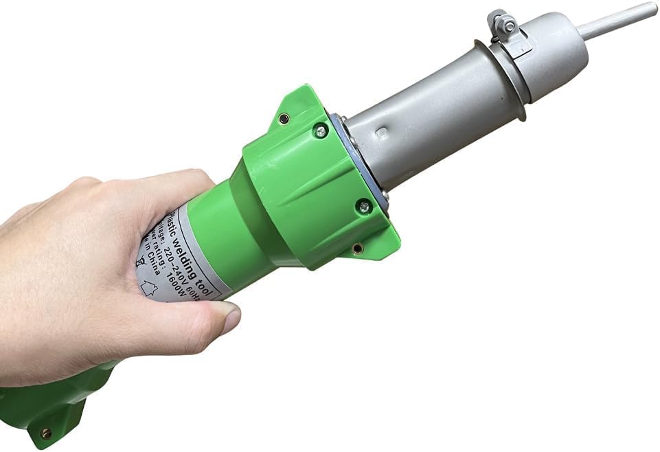 1600 W Plastic Hot Air Welding Gun with LED Light, Complete Set Welding Gun with Various Welding Nozzles, Floor Cover Accessories, 17 Inch Transport Box - QUORE