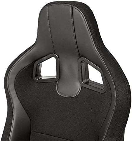 AutoStyle Sportstoel 'MR' - Zwart Kunstleder + Zwart Pine textiel - Dubbelzijdig verstelbare rugleuning - incl. sledes