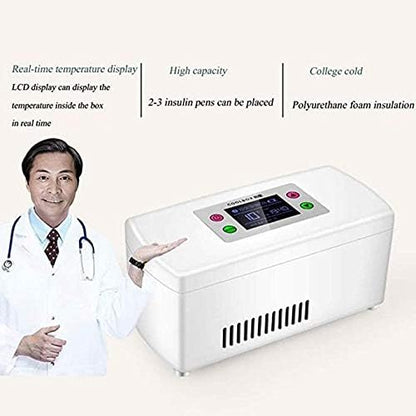 Medicijnkoelkast – Insuline Koelkast – Medische Koelbox – Mini Koeler – Reiskoelkast – Draagbaar – 5 Liter Inhoud – 36 Uur Koeling