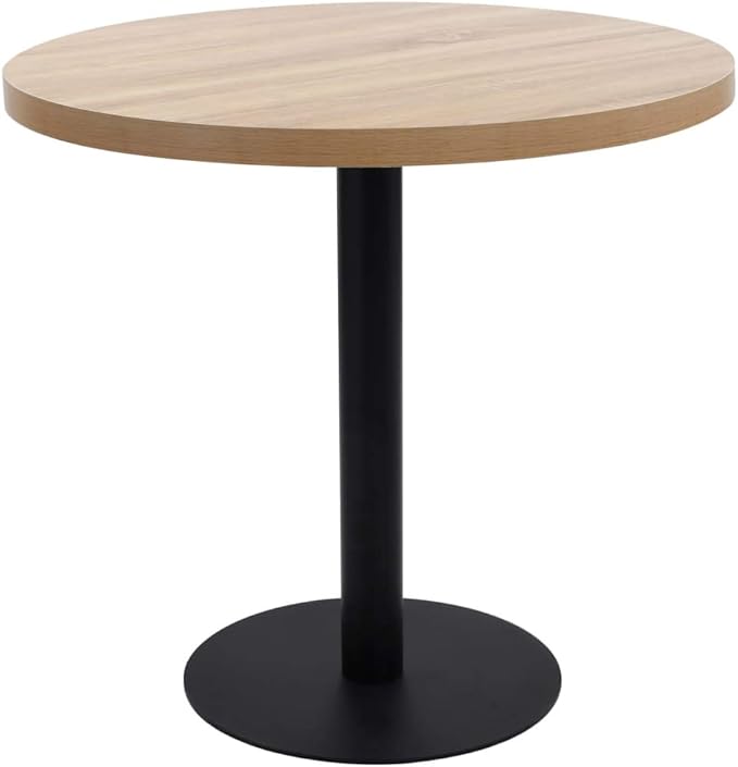 vidaXL Bistro table 80 cm MDF light brown