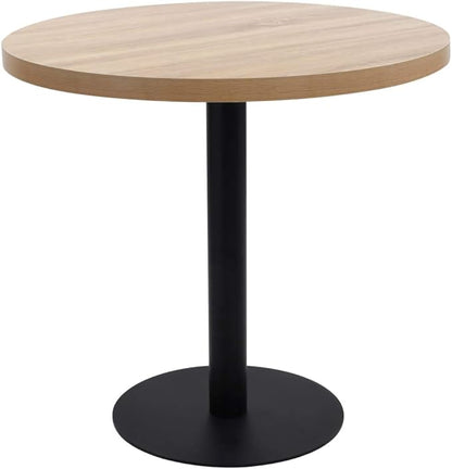 vidaXL Bistro table 80 cm MDF light brown
