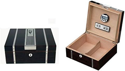 GERMANUS merken Humidor"Cowling" met digitale hygrometer en GERMANUS Crystal luchtbevochtiger Sigarenkelder