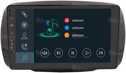 Specifieke autoradio voor Smart mit serienmäßiger Tom-Tom-Navigation Android GPS Bluetooth WiFi USB DAB+ Touchscreen 9" 8core Carplay AndroidAuto