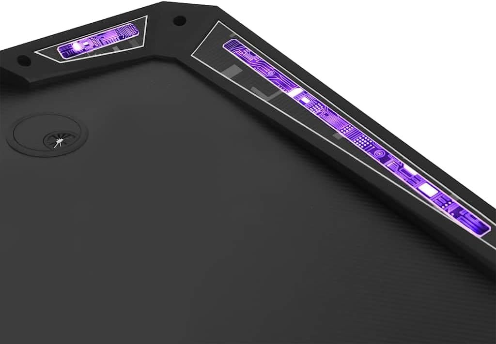 LED Gaming Bureau – Gamer Bureau – RGB Bureau – Gaming Desk – Computerbureau – 110x60x75 cm – Ergonomisch Ontwerp – RGB LED Verlichting