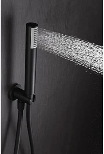 Douche Set – Douchekraan – Handdouche – Hoofddouche – Mengkraan – Matte Zwarte Afwerking – 25 cm Ronde Roestvrijstalen Hoofddouche