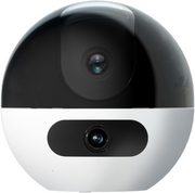 Beveiligingscamera - WiFi-bewakingscamera - Camerabewaking - met 360° - Dubbele Lens - 2K - 4MP+4 MP - Automatische Tracking - Persoons - Dierdetectie - Tweewegaudio - 10m Nachtzicht Patrouille - Privacymodus - voor Binnen - Wit