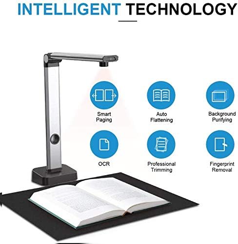 JOYUSING 14MP HD draagbare USB-overheadscanner - Scan documenten Meertalige OCR, snel scannen, converteren naar PDF/Word/Txt/Excel op Windows en PDF op Mac-systeem