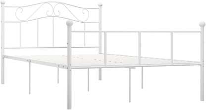 vidaXL Bedframe metaal wit 160x200 cm