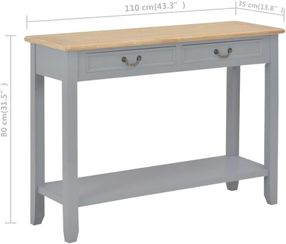 vidaXL Wooden Wall Table Grey Sideboard Side Table Wall Cabinet Side Cabinet Cabinet Table