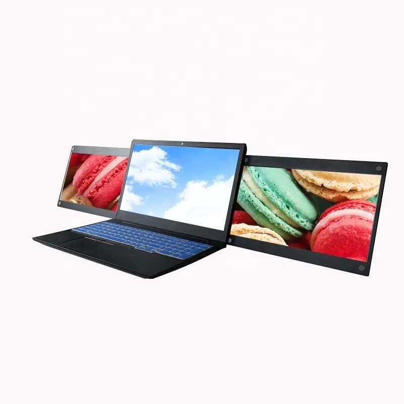 FullHD 1980p IPS 35.6 cm (14") Dual Monitor for Laptop, Dual Screen, Triple Screen for Laptop, Portable Dual Screen Monitor, Compatible with 13-16.5 Inch Windows/Mac/Chrome - QUORE
