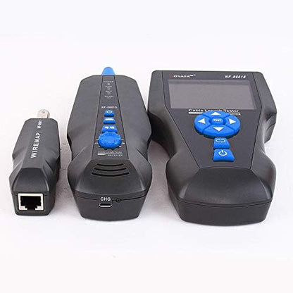 KALEA- ∙QUE netwerktester RJ45 RJ11 USB BNC voor lengte layout detectie PoE Ping. Opslag en export van de tests mogelijk. Lithium-batterijen. TDR-technologie.