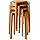 YMYNY 4 Pcs Solid Wood Round Stool, Shoes Change Stool, Dressing Stool, Small Stool, Stackable Stools for Living Room, Dining Room, Kitchen, Classroom, 27×27×45cm Natural Color HBD026N-4 - QUORE