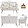 2-zits bank – tweezitsbank – loveseat – kleine bank – zitbank – compact ontwerp – stevig houten frame – wit