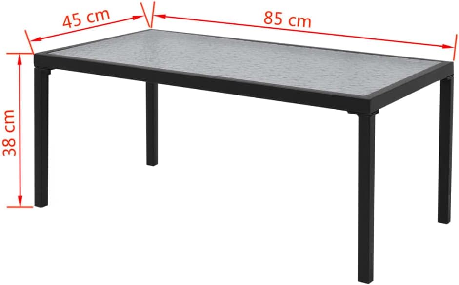 vidaXL Lounge Set Textilene Black 4-Piece Garden Set Lounge Set Garden Outdoor Set - QUORE