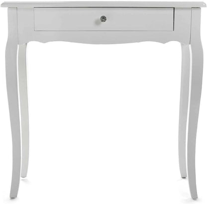 Versa Cagliari Smalle hal of vestibule Entree hal meubilair, Console Tafel, met 1 lade, Afmetingen (H x B x H) 80 x 30 x 80 cm, Hout, Kleur Wit