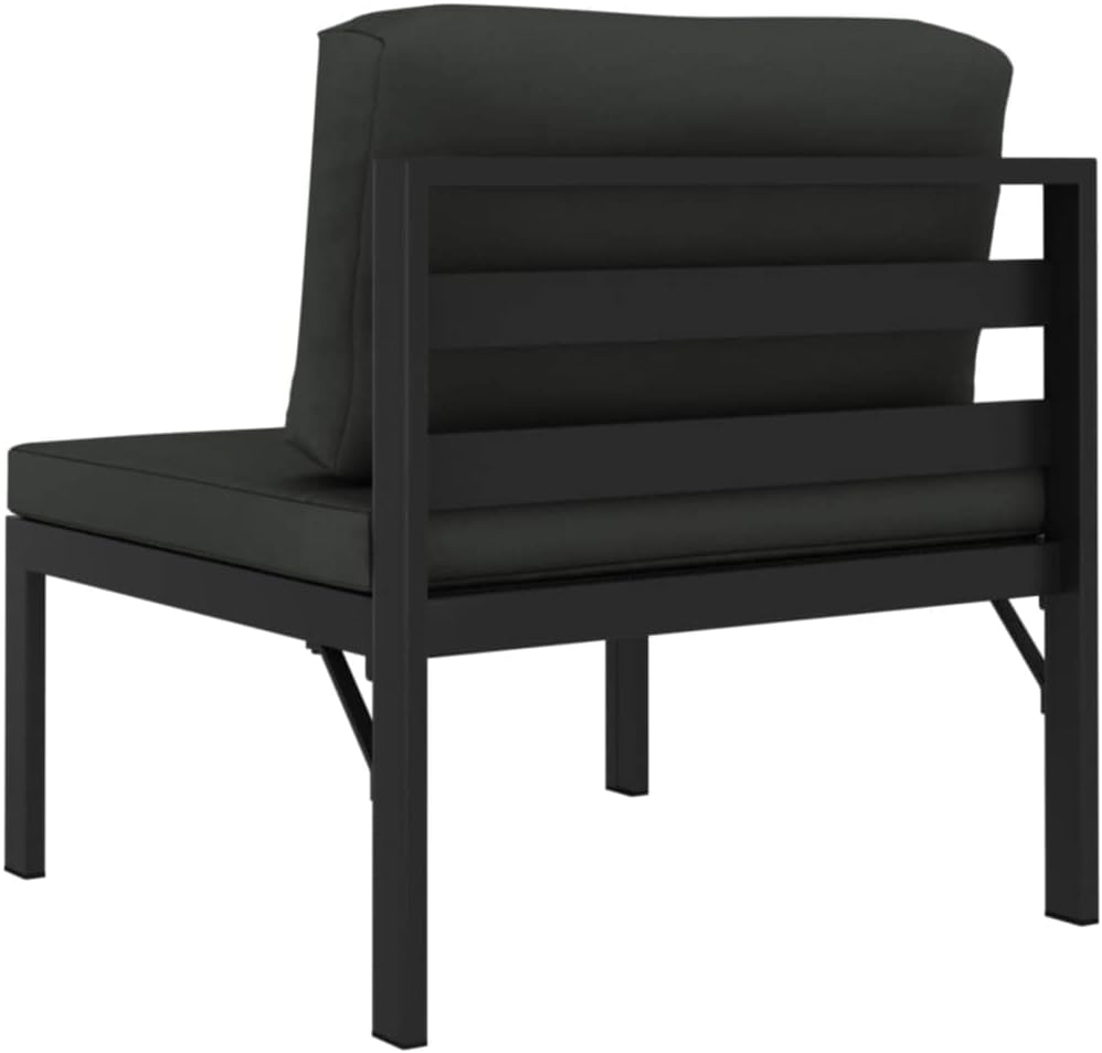 vidaXL 3-Piece Lounge Set with Cushions Aluminium Anthracite Colour Garden Sofa Set Lounge Sofa Garden Bench Set Garden Bench Garden Bench Sets - QUORE