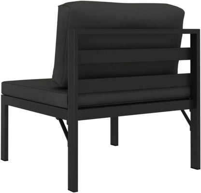 vidaXL 3-Piece Lounge Set with Cushions Aluminium Anthracite Colour Garden Sofa Set Lounge Sofa Garden Bench Set Garden Bench Garden Bench Sets - QUORE