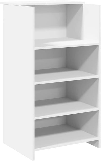 vidaXL Reception desk 100x50x103.5 cm wood white, reception desk, office reception, check-out desk, salon reception, reception bar, hotel reception