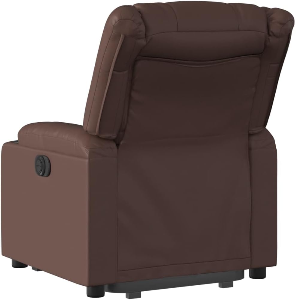 vidaXL Stand up armchair adjustable leatherette brown