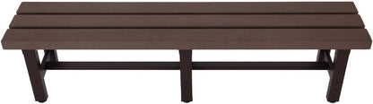 Mendler HWC-K60 Aluminium Garden Bench Sofa Park Bench Balcony Bench Weatherproof WPC 180 cm Brown - QUORE