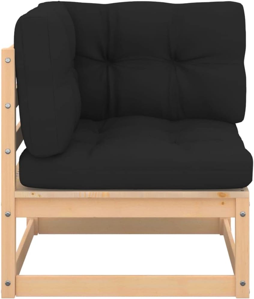 Lounge tuinmeubelset balkon meubelset tuinlounge set 4-dlg. tuin-loungeset met kussen massief grenen - QUORE