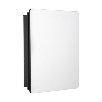 VEVOR Medicijnkast, 60 x 76 cm, voor badkamer met spiegel, aluminium frame, badkamerhangkast, 2-laags verstelbare planken, inbouw- en wandmontage