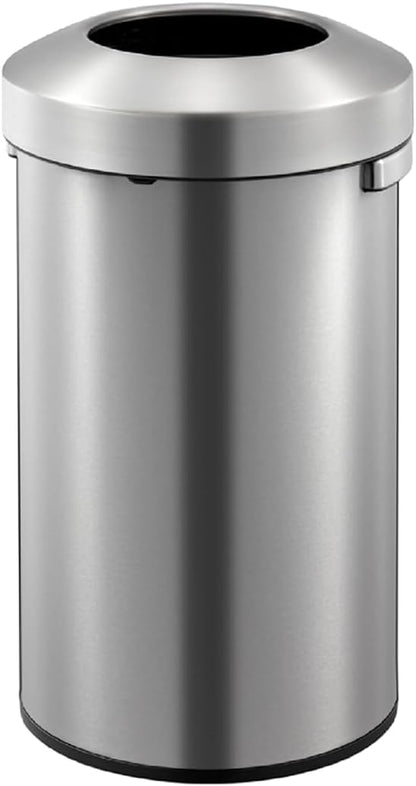 EKO EK9055-60L Urban Commercial Open Top Trash Can, roestvrij staal, 60 L