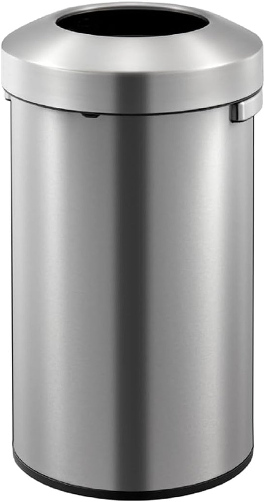 EKO EK9055-60L Urban Commercial Open Top Trash Can, roestvrij staal, 60 L