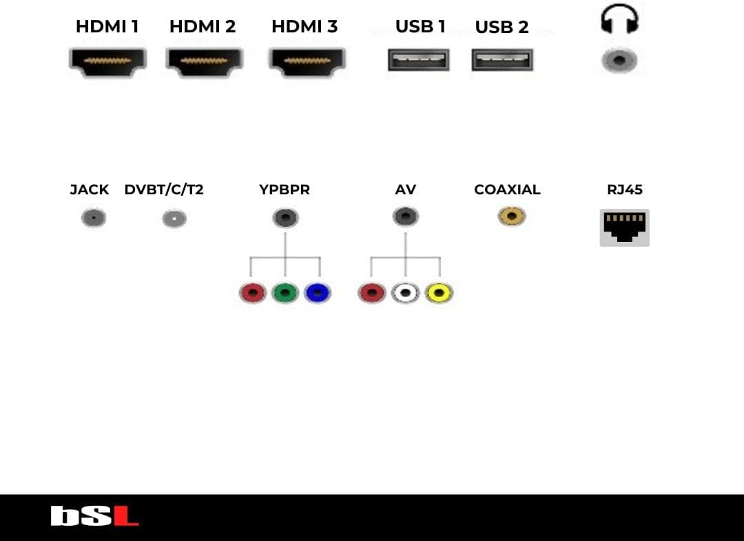 BSL-40T2SV VIDAA Smart TV 40 inch WiFi RJ45 Full HD resolutie 1920 x 1080p USB DVBT2/S2 en Ci compatibel met YouTube, Netflix, Disney +, Dazn, Prime, HDMI