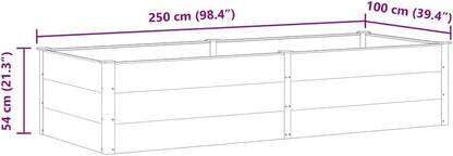 vidaXL Planter 250x100x54cm HKC gray - QUORE