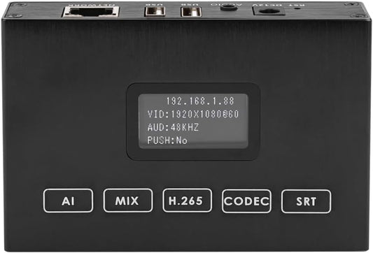 HDMI-video-encoder/decoder met Scherm – HDMI Encoder – HDMI Decoder – IPTV Encoder – Livestream Encoder – H.265 Codering – Dubbele USB2.0 Voor Webcam En Opname