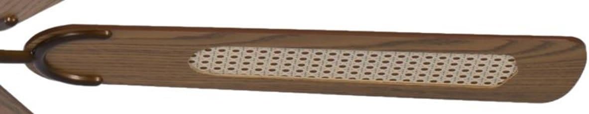 Pepeo Potkuri, plafondventilator zonder verlichting, behuizing brons antiek, omkeerbare vleugels eiken of eiken met rotaninzetstuk, 132 cm, voor ruimtes tot 25 m132