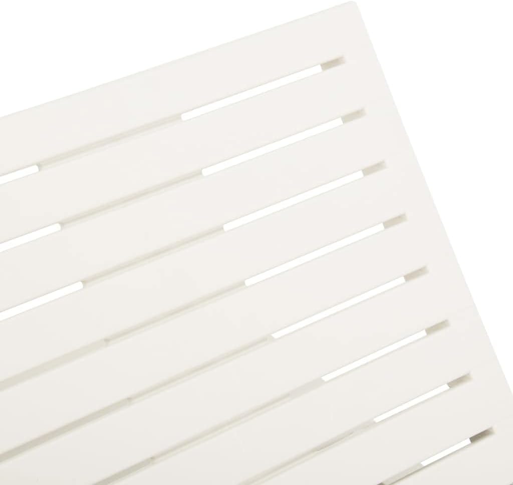Ligbed – Zonnebed – Ligstoel – Lounger – Tuinbed – Kunststof – Wit – Verstelbare Rugleuning – Lichtgewicht Design