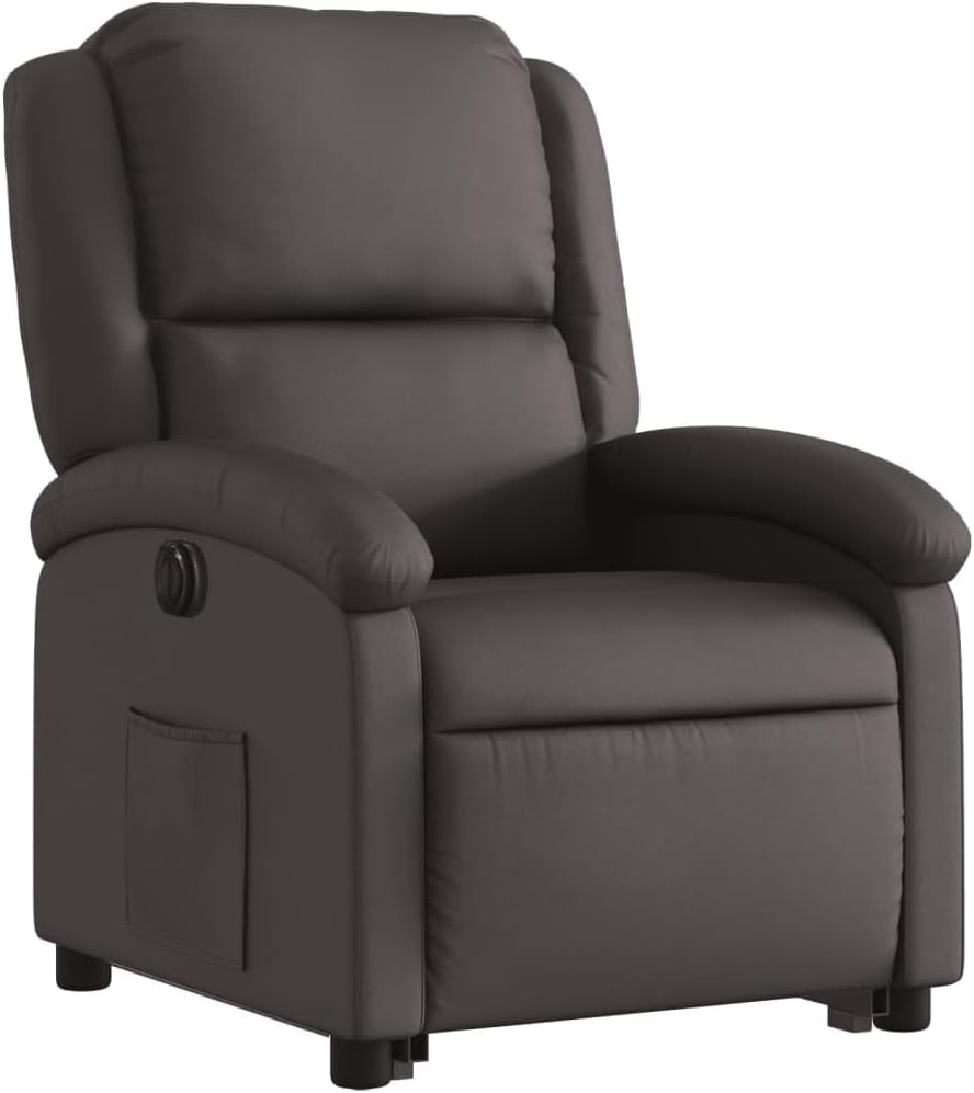 Elektrische Relaxfauteuil – Relaxstoel – Opsta-Fauteuil – TV-Stoel – Elektrische Relaxstoel – Opsta-Hulp Met Elektrische Verstelling – Echt Koeienleer Donkerbruin