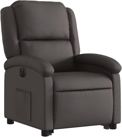 Elektrische Relaxfauteuil – Relaxstoel – Opsta-Fauteuil – TV-Stoel – Elektrische Relaxstoel – Opsta-Hulp Met Elektrische Verstelling – Echt Koeienleer Donkerbruin