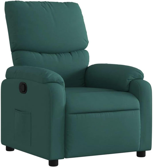 vidaXL Armchair adjustable fabric dark green, recliner chair, recliner chair, armchair, armchair, lazy chair, tv chair, stand chair, recliner chair