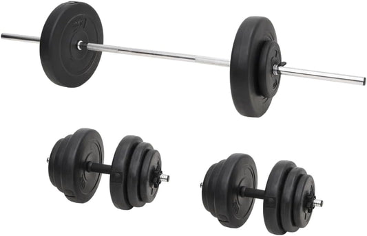 Dumbbell Set – Halterset – Verstelbare Dumbbells – Gewichtenset – Trainingsset – Tot 60 kg – Chroomstalen Stangen & Geluidsdempende Kunststof Coating
