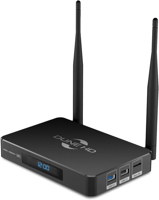 Dune HD Pro Vision 4K | Media Player | Android Box | D Vision | Atmo | HD-Audio | HDMI 2.1 | BT 5 | WiFi | 1Gbit | USB 3.0 | 4GB / 64GB | Optical S/PDIF | 4Kp60 | 1080p